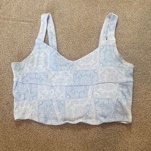 blue bandana pacsun cropped tank